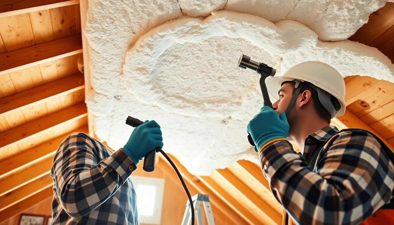 Loft spray foam removal in progress, showing a contractor efficiently removing insulation.